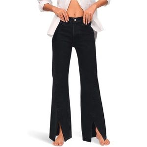 Abercrombie 90s high relaxed jeans split hem